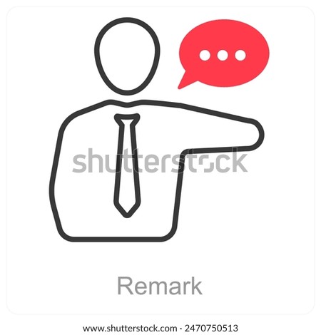 Remark and approval icon concept