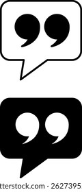 Ícones de observação. Ilustração de vetor em preto e branco. Explicação de Texto do Autor. Conceito Falando