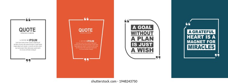 Remark Quote Template Bubble. Template Vector Set.