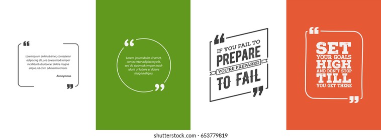 Remark Quote Template Bubble. Template Vector Set.