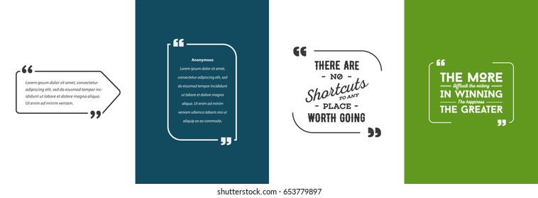 Remark Quote Template Bubble. Template Vector Set.