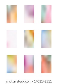 Remarkable set of backgrounds. Illustration, colorful. Professional hi-res and fresh. Multicolored color.