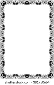 The remarkable victorian art frame on white