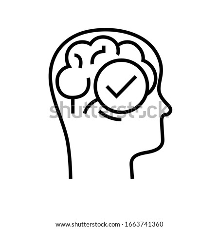 Remarked task line icon, concept sign, outline vector illustration, linear symbol.