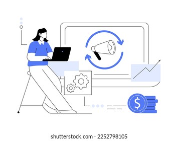 Remarketing abstract concept vector illustration. Digital marketing tool, behavioral retargeting, remarketing strategy, visitors generation methodology, targeted advertising abstract metaphor.