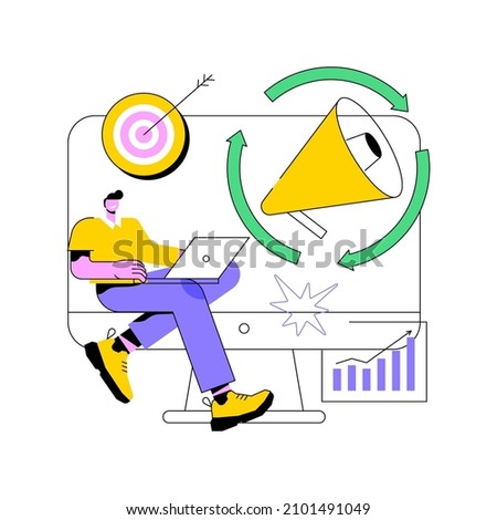 Remarketing abstract concept vector illustration. Digital marketing tool, behavioral retargeting, remarketing strategy, visitors generation methodology, targeted advertising abstract metaphor.
