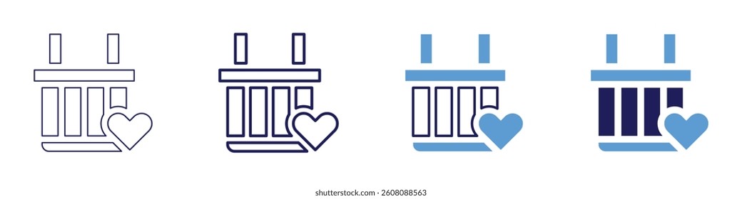 Remarketing campaigns​ icon in 4 different styles. Thin Line, Line, Bold Line, Duotone. Duotone style. Editable stroke.