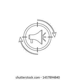remarketing icon. Element of business, digital marketing for mobile concept and web apps icon. Outline, thin line icon for website design and development, app development