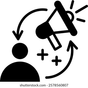 Remarketing Icon Mixed Vector Illustration