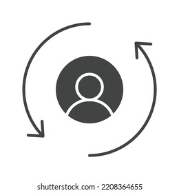 Remarketing icon vector image. Can also be used for Digital Marketing. Suitable for mobile apps, web apps and print media.