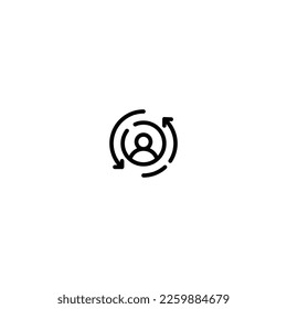 Remarketing incomplete line art icon template