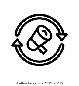 remarketing line icon illustration vector graphic. Simple element illustration vector graphic, suitable for app, websites, and presentations isolated on white background
