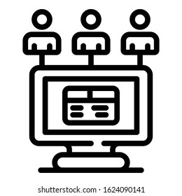 Remarketing network icon. Outline remarketing network vector icon for web design isolated on white background