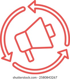 Remarketing vector icon. Can be used for printing, mobile and web applications.