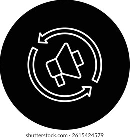 Remarketing vector icon. Can be used for printing, mobile and web applications.