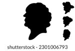 Rembrandt silhouette ,high quality vector 