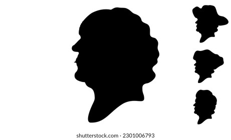 Rembrandt silhouette ,high quality vector 