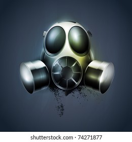 remedy, Gas mask, respirator. transparency, EPS10.