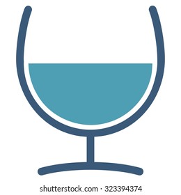 Remedy Glass vector icon. Style is bicolor flat symbol, cyan and blue colors, rounded angles, white background.