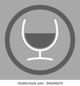 Remedy Glass vector icon. Style is bicolor flat rounded symbol, dark gray and white colors, rounded angles, silver background.