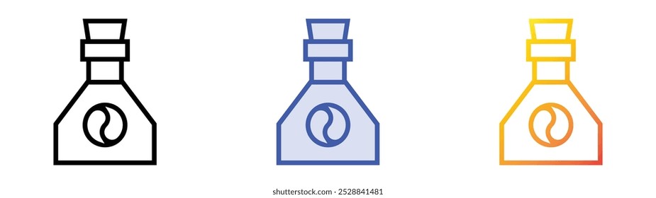 remedy icon. Linear, Blue Fill and Gradient Style Design Isolated On White Background