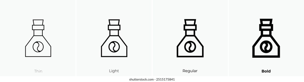 Heilmittel-Symbol. Dünnes, helles Design im regulären und kühlen Stil, einzeln auf weißem Hintergrund
