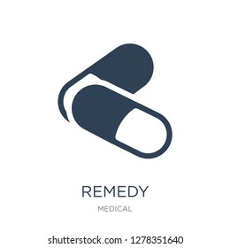 remedy icon vector on white background, remedy trendy filled icons from Medical collection, remedy vector illustration