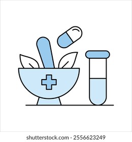 remedy icon with white background vector stock illustration