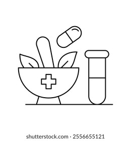 remedy icon with white background vector stock illustration