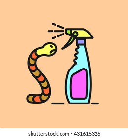 Remedy for pests. Spray. Vector icon.