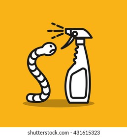 Remedy for pests. Vector icon. Spray.