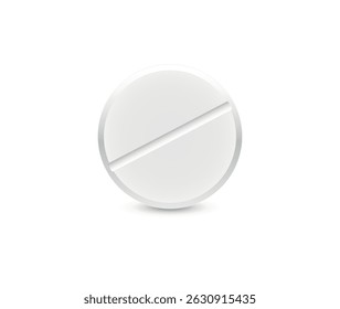 remedy white tablet pill health care pharmacy medicine on white background