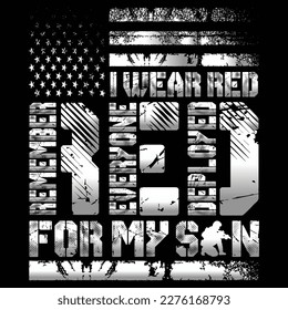 Remember Everyone Deployed Svg, Red Friday, American Flag, Military Svg, Flag Cut File, 4th Of July Svg