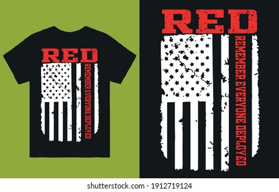 Remember everyone deployed - t shirt design vector
