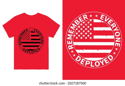 Remember Everyone Deployed T-Shirt Vector, R.E.D Friday shirt, Military Mom Shirt, Dad Shirt, Military Gift, Mom Gift From Daughter, Mom Shirt Plus Size T-Shirts