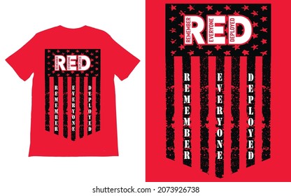 Remember Everyone Deployed T-Shirt Vector design, Red Friday T-Shirt, Military Shirt, American Flag Shirt, Deployment Sweater,