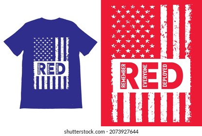 Remember Everyone Deployed T-Shirt Vector design, Red Friday T-Shirt, Military Shirt, American Flag Shirt, Deployment Sweater,