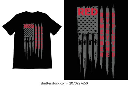 Remember Everyone Deployed T-Shirt Vector design, Red Friday T-Shirt, Military Shirt, American Flag Shirt, Deployment Sweater,