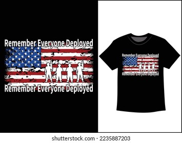 Remember Everyone Deployed T-Shirt Vector, R.E.D Friday shirt, Military Mom Shirt, Dad Shirt, Military Gift, Mom Gift From Daughter, Mom Shirt Plus Size T-Shirts