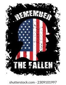 Remember the Fallen, USA Memorial Day Shirt, Army Shirt, Shirt Print Template
