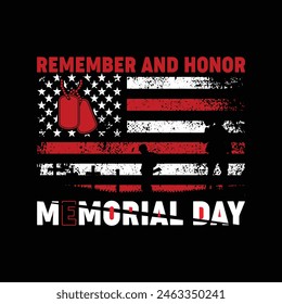 Remember and Memorial day T shirt design 