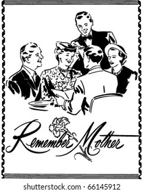 Remember Mother - Ad Header - Retro Clipart