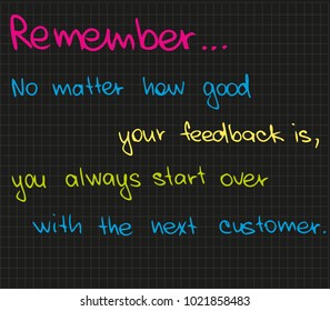 Remember no matter