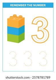 Remember the number game. Numbers 1-5. Printable worksheet for kids.