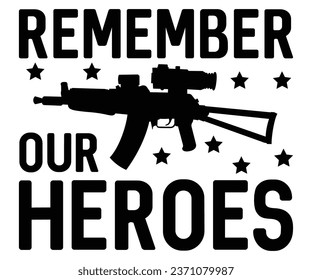 remember our heroes Svg,Veteran Clipart,Veteran Cutfile,Veteran Dad svg,Military svg,Military Dad svg,4th of July Clipart,Military Dad Gift Idea     
 svg