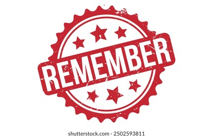 Remember Rubber Stamp Seal Vector