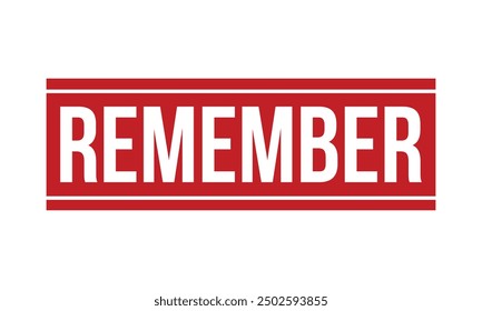 Remember Rubber Stamp Seal Vector