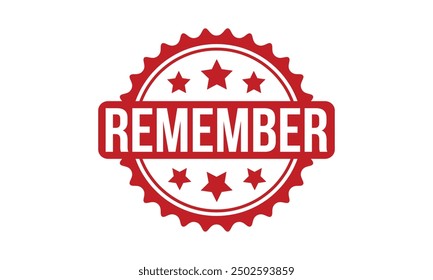 Remember Rubber Stamp Seal Vector