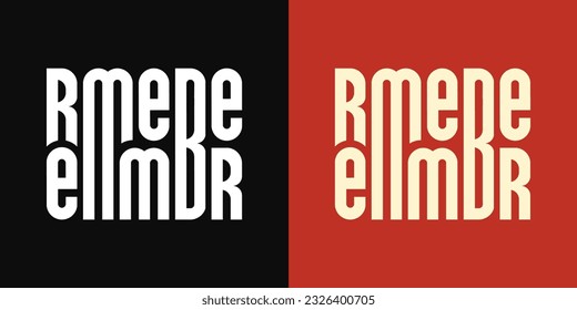 remember typography text vector design suitable for cloth design, poster design and social media post design