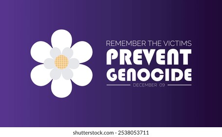 Remember the Victims Prevent Genocide is observed every year on December. Holidays Awareness concept. background, placard, banner template Vector illustration design.